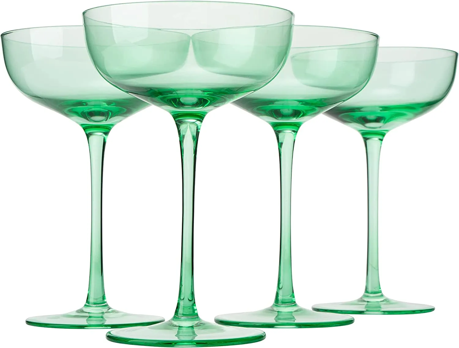 Colored Coupe Glass | 7oz | Set of 4 | Champagne & Cocktail Glasses