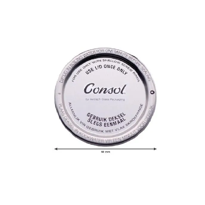 Consol Preserve Jar Lid Domes for 250ml Jar 5pack 27133
