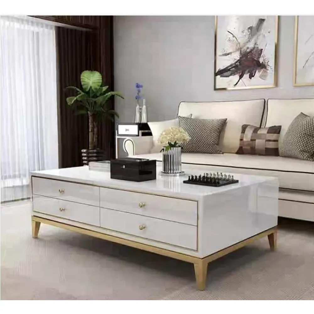 Double Coated Wooden Luxury Coffee Table