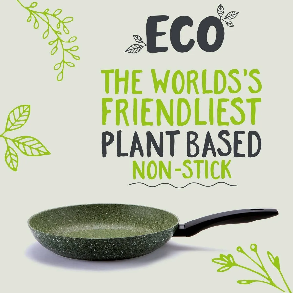 Eco Non-Stick Induction Frying Pan Set - 3 Piece