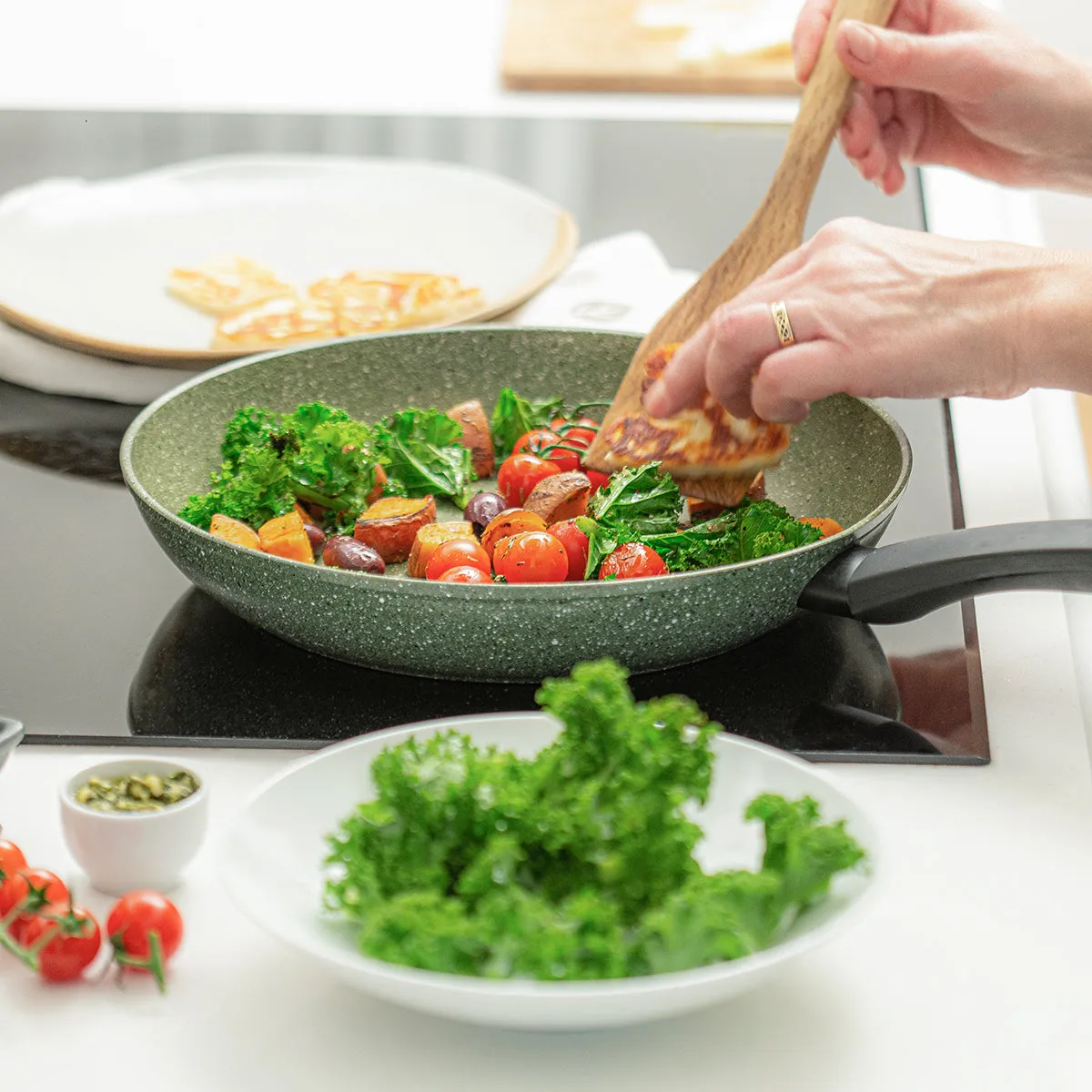 Eco Non-Stick Induction Frying Pan Set - 3 Piece