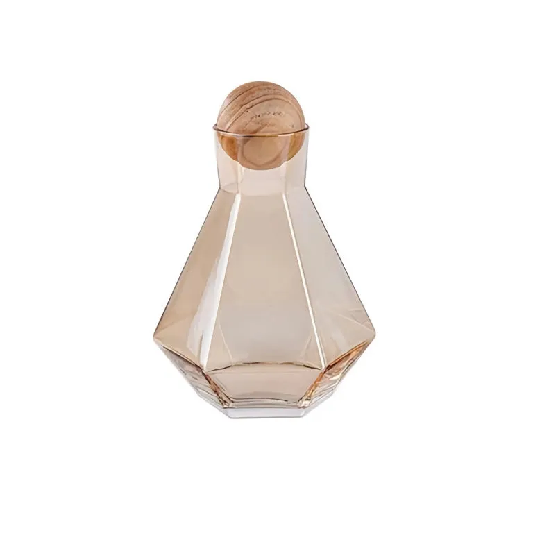 Elegant Glass Carafe Set with Wood Lid – Perfect for Every Occasion