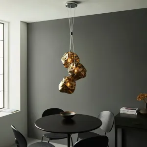 Endon Rock 3lt Pendant Cluster Bronze