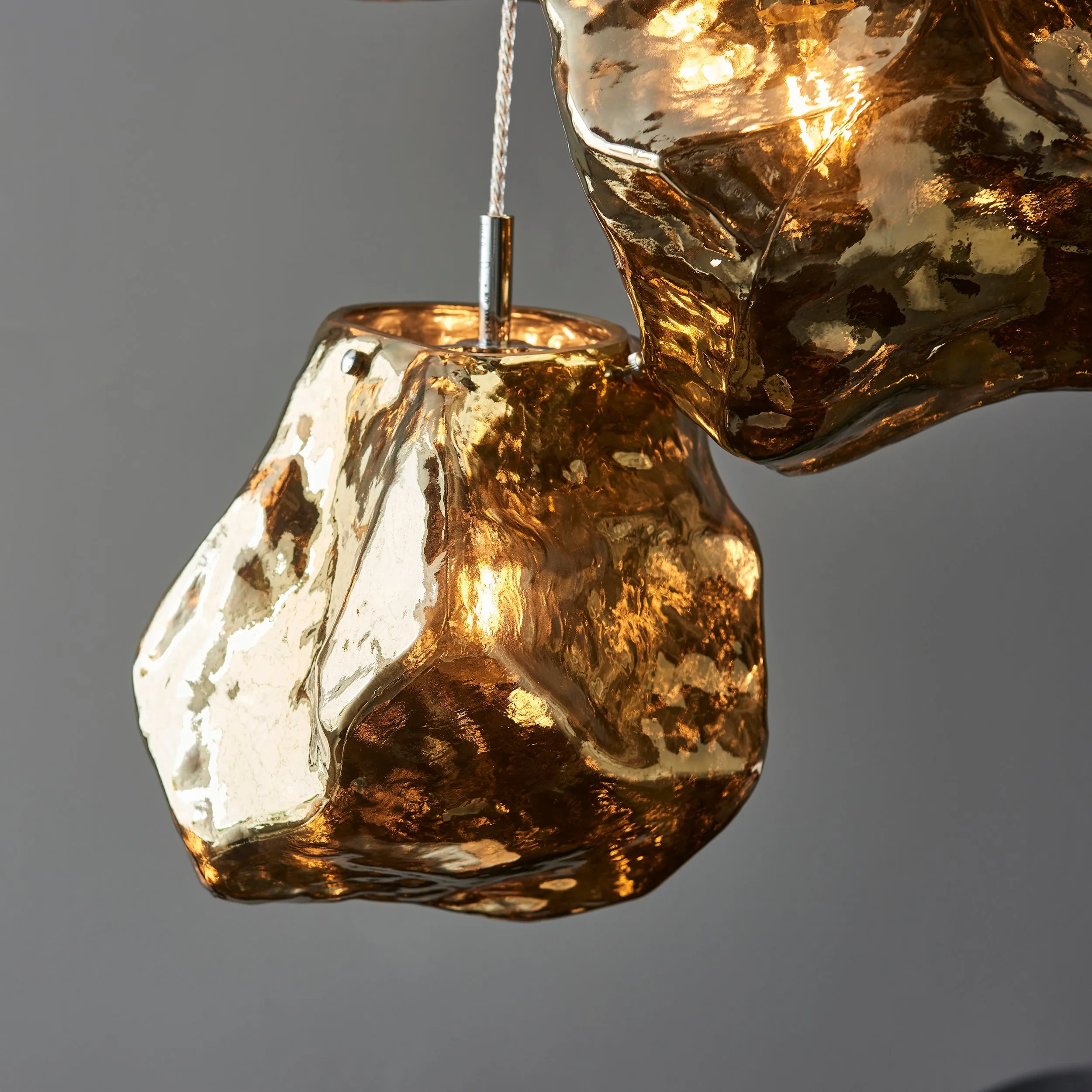 Endon Rock 3lt Pendant Cluster Bronze