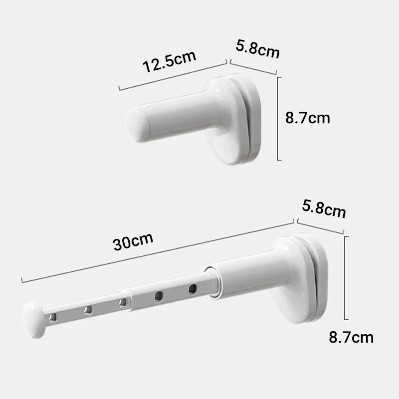 Extendable 5-Hole Clothes Hanger Rack for Window Frame