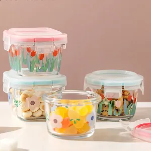 Flower Pattern Containers