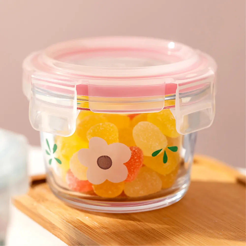 Flower Pattern Containers