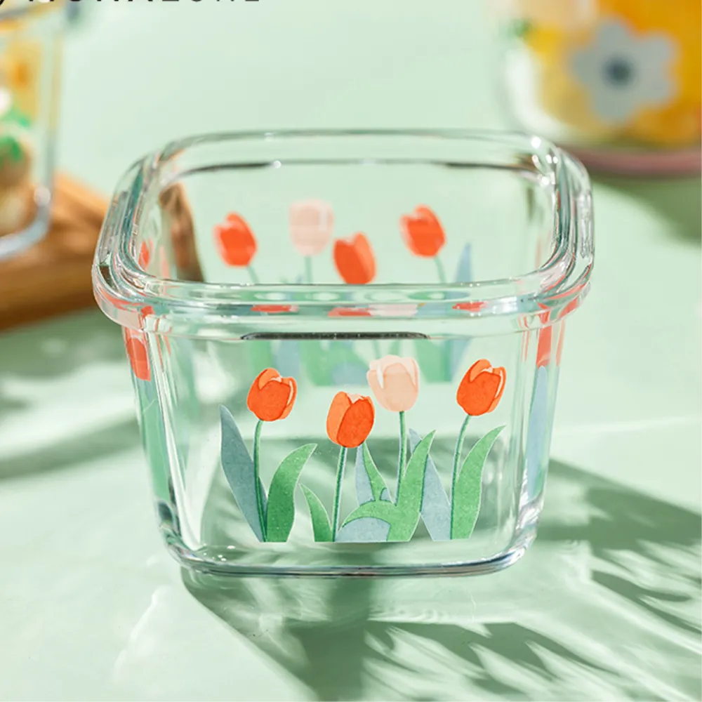 Flower Pattern Containers