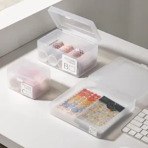 Frosted PP transparent small object storage box, storage, stationery, medicine, general purpose, office small objects, daily necessities 8073 / 8074 / 8075