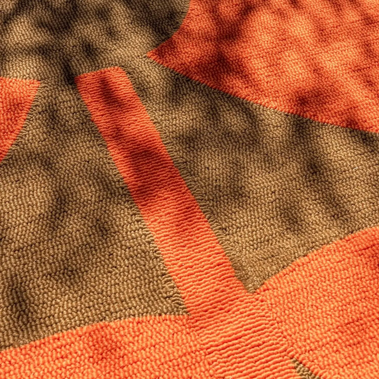 Giant Sixties Stem Outdoor Rug - Tomato