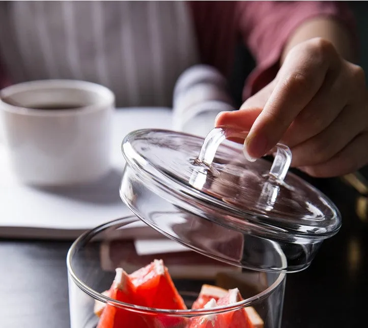 Glass Overlapping Preservation Salad Bowl