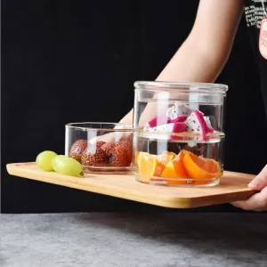 Glass Overlapping Preservation Salad Bowl