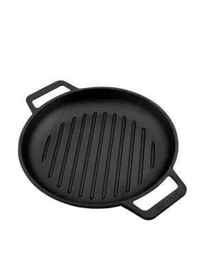 Grill Skillet Pan Double Handle | Safe For All Cooktops | 10 x 13 x 2 inches