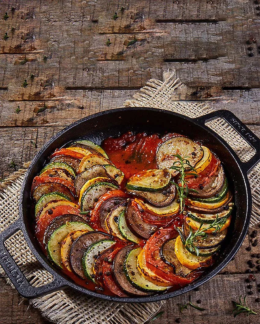 Grill Skillet Pan Double Handle | Safe For All Cooktops | 10 x 13 x 2 inches