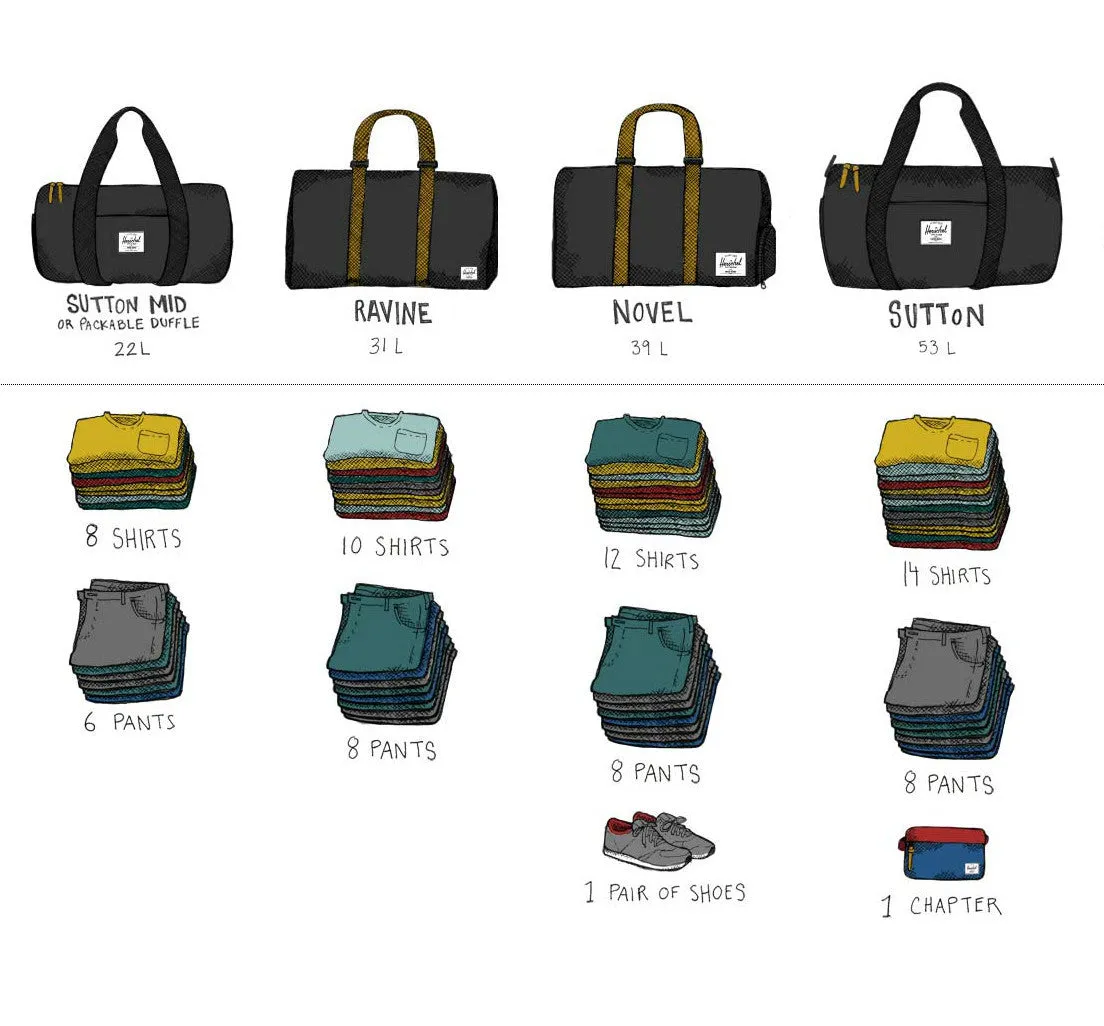 Herschel Supply Novel Duffel Bag - Wine & Navy