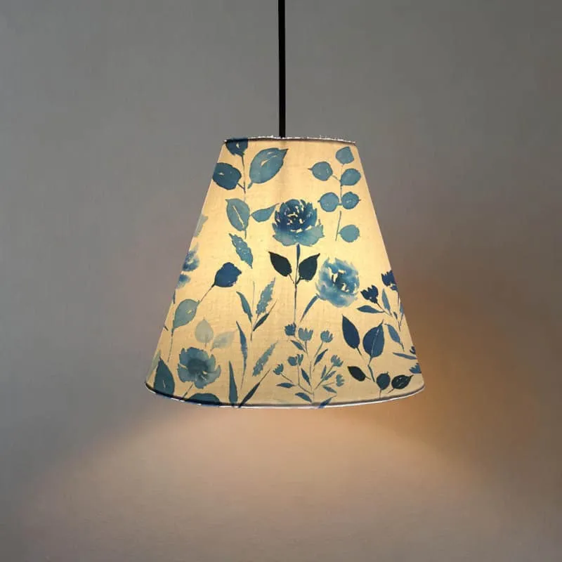 Indigo Clam Handpainted Ceiling Lamp