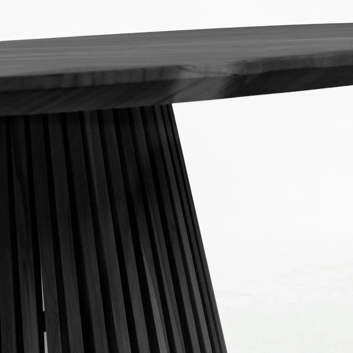 Irune Solid Timber Round Dining Table - Black