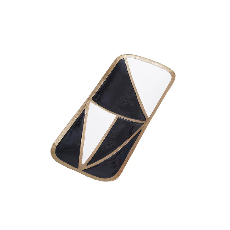 Izen Geometric Platter - Black & Beige