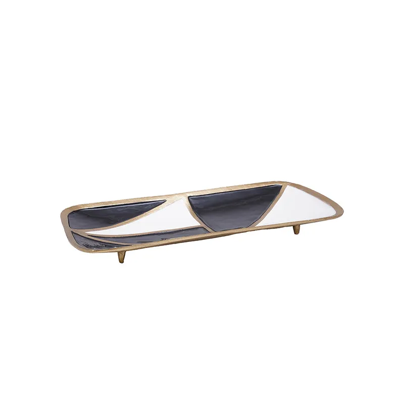 Izen Geometric Platter - Black & Beige
