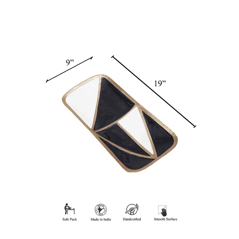 Izen Geometric Platter - Black & Beige