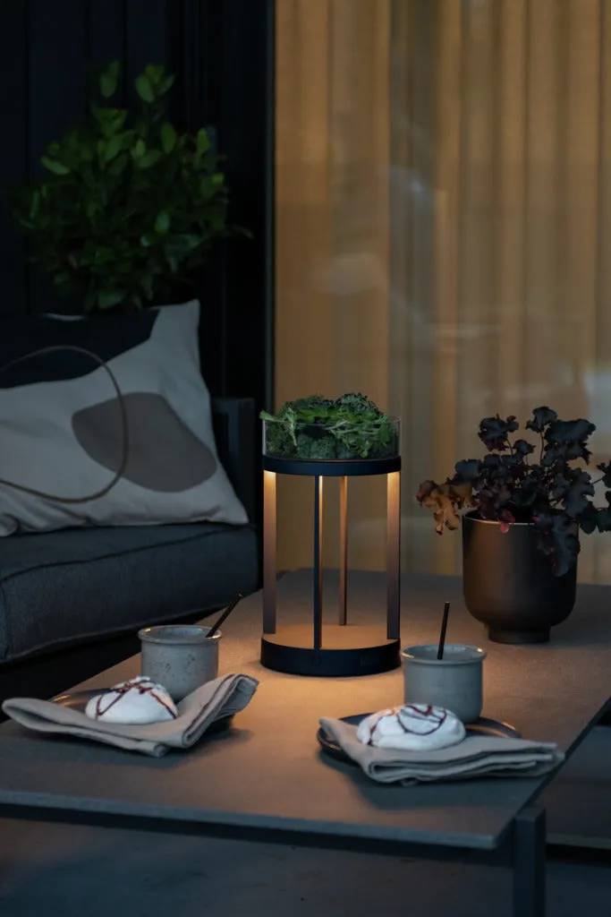 Konstsmide Chieti Outdoor USB Rechargeable Table Lamp Black