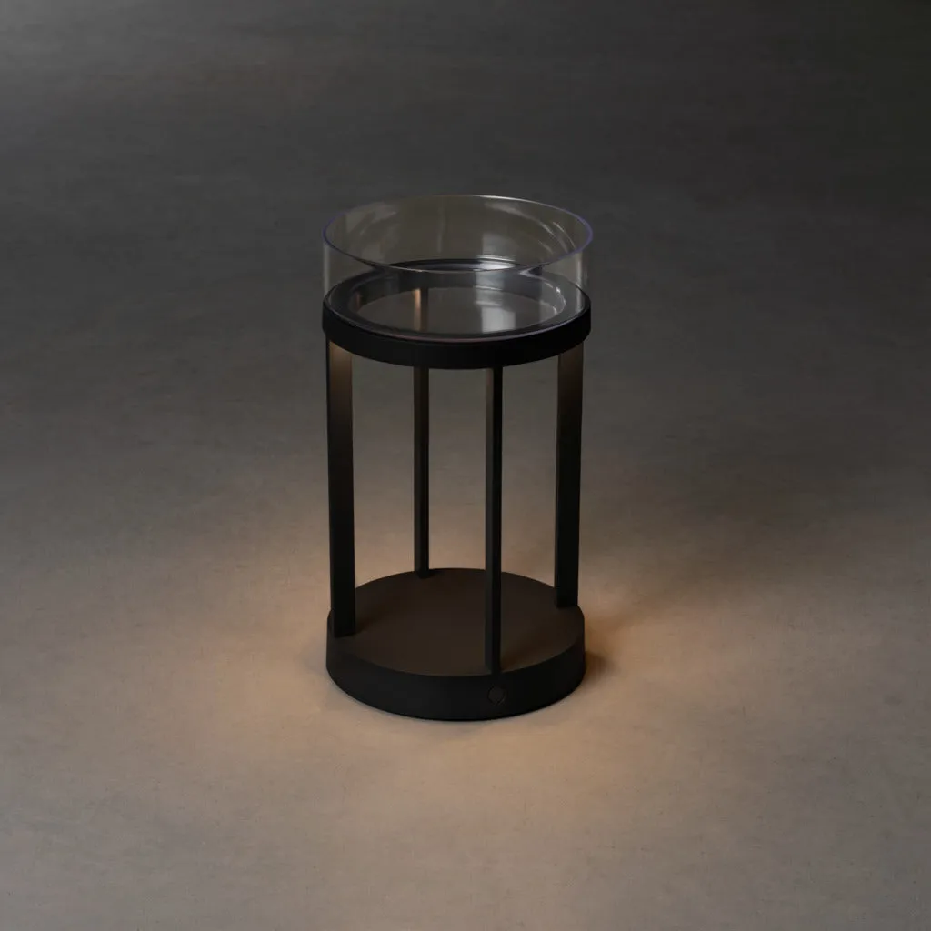 Konstsmide Chieti Outdoor USB Rechargeable Table Lamp Black