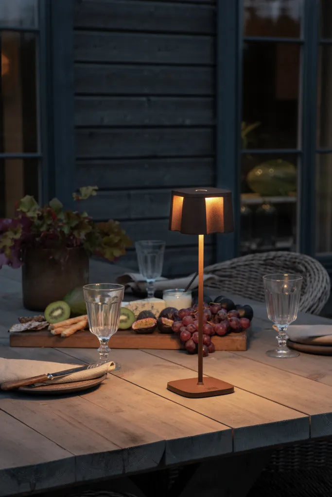Konstsmide Nice Outdoor USB Rechargeable Table Lamp Rust