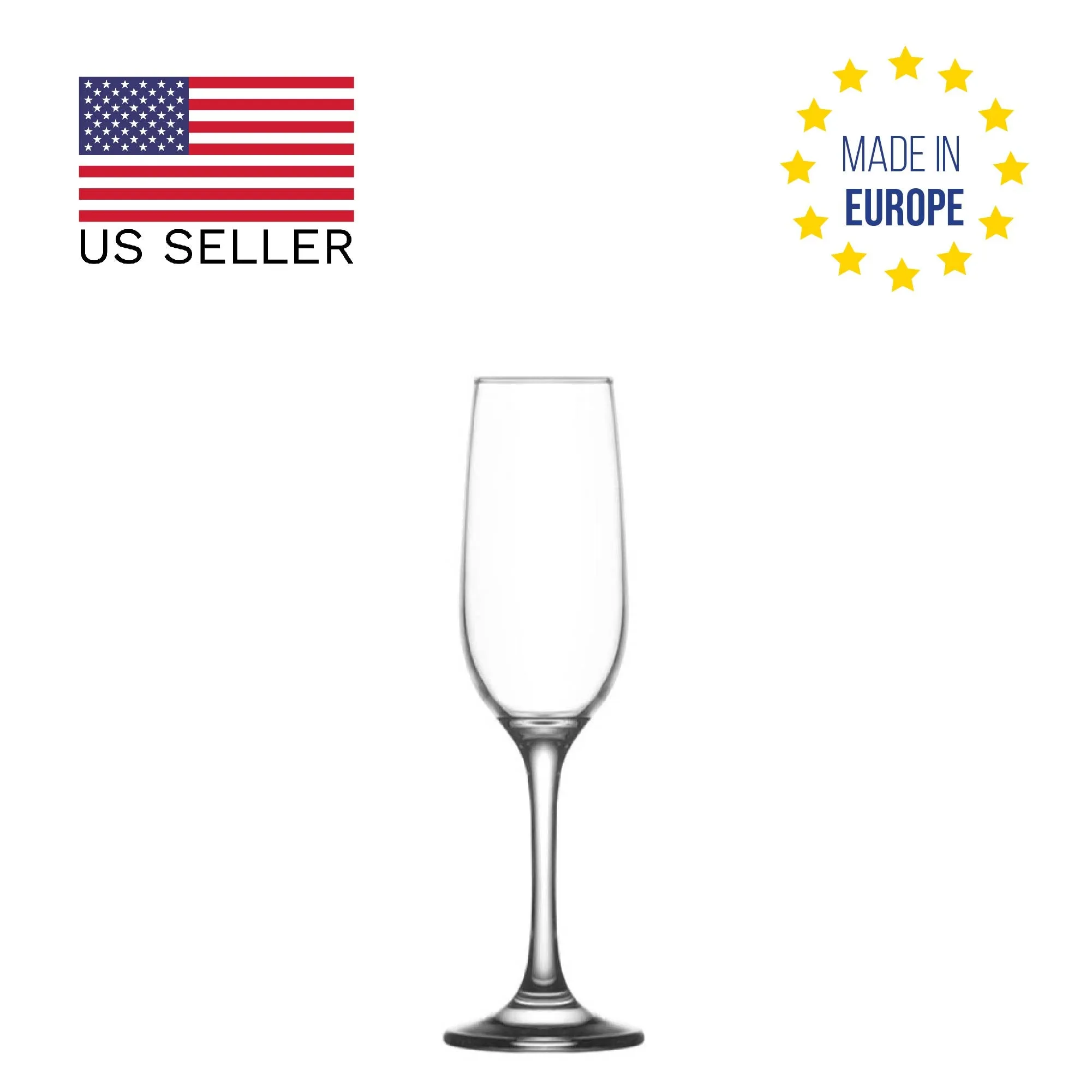Lav Fame Champagne Flutes, 6 Pcs, 7.25 Oz (215 cc)