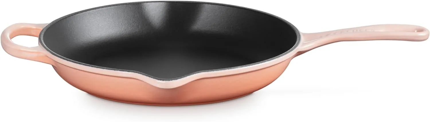 Le Creuset Signature Enameled Cast Iron Skillet, 10.25-Inches, Peche