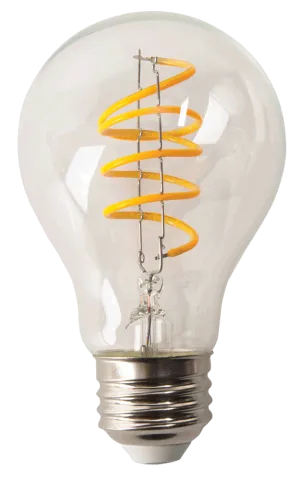 LED Antique Spiral Filament A19 Lamp - 4.2", 5W, 18K