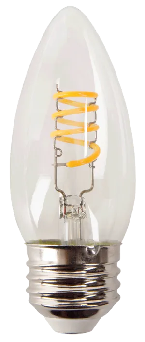 LED Antique Spiral Filament B10 Lamp - 3.8", 3W, 18K