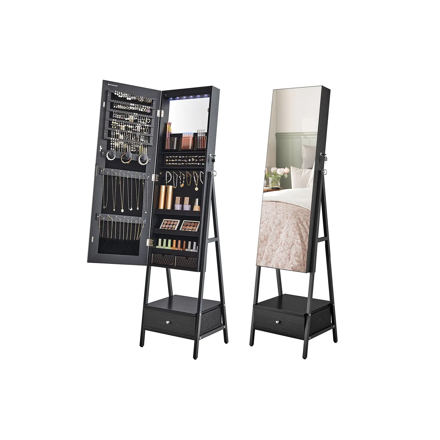 LED Jewelry Cabinet Standing