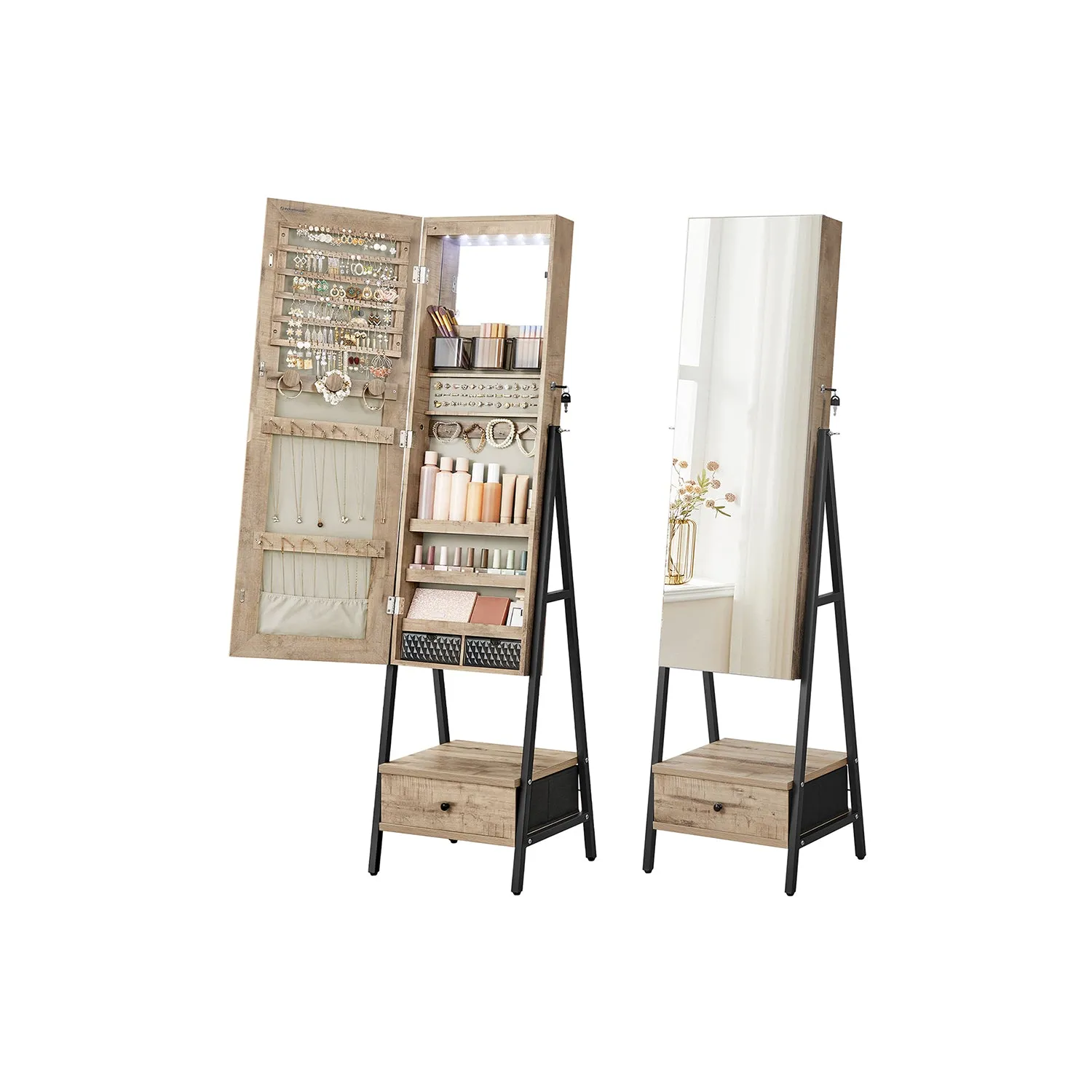 LED Jewelry Cabinet Standing