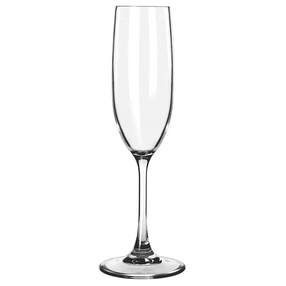 Libbey 92415 Infinium Series 6.5 oz Tritan™ Plastic Round Champagne Flute Glass with Stemmed Base, Case of 12 Pcs