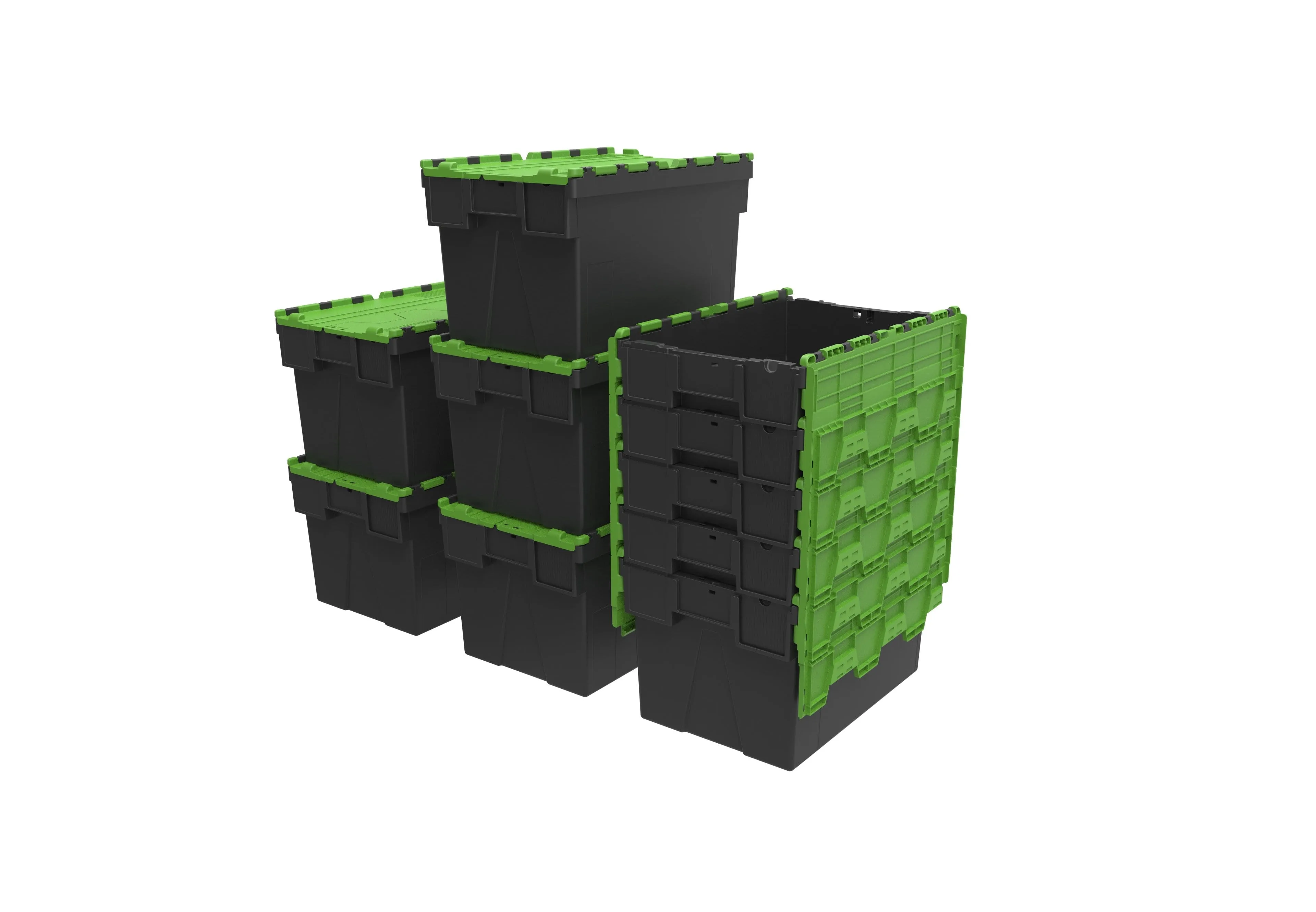 Loadhog Heavy Duty Plastic Storage Container with lid Pack of 85 (Four Colours)