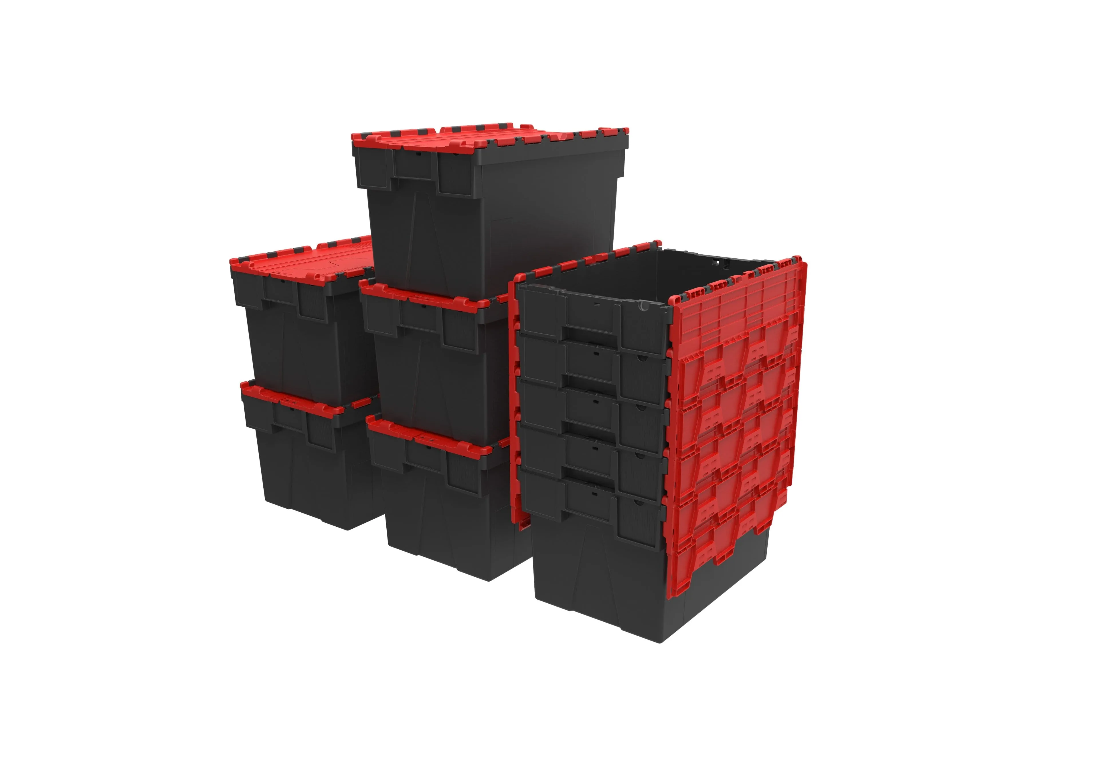 Loadhog Heavy Duty Plastic Storage Container with lid Pack of 85 (Four Colours)