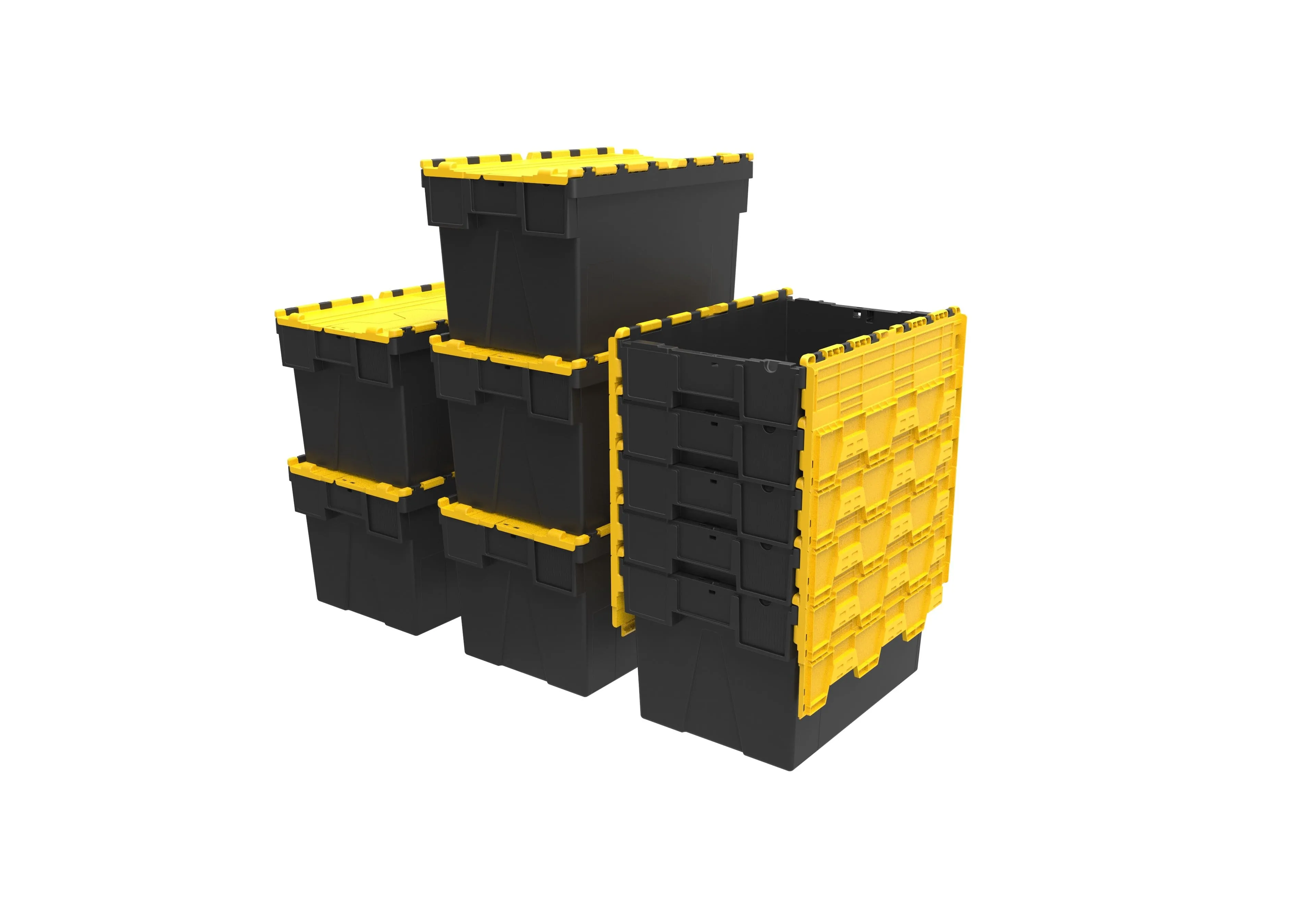 Loadhog Heavy Duty Plastic Storage Container with lid Pack of 85 (Four Colours)