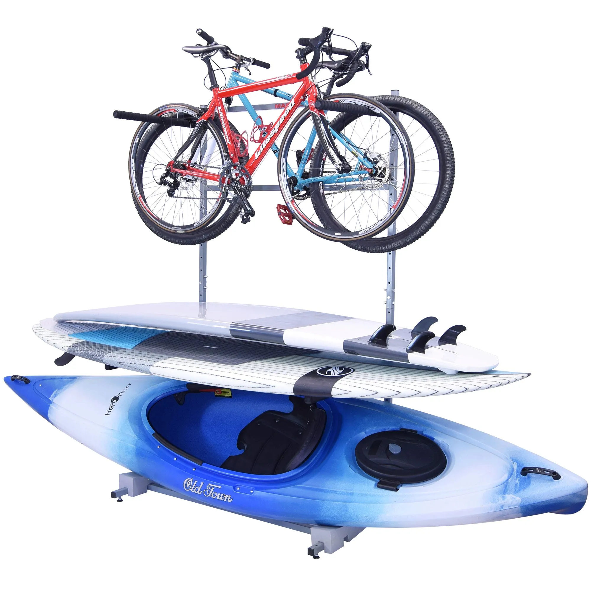 Malone 3 Bike   2 SUP  1 Kayak Free Standing Storage Rack