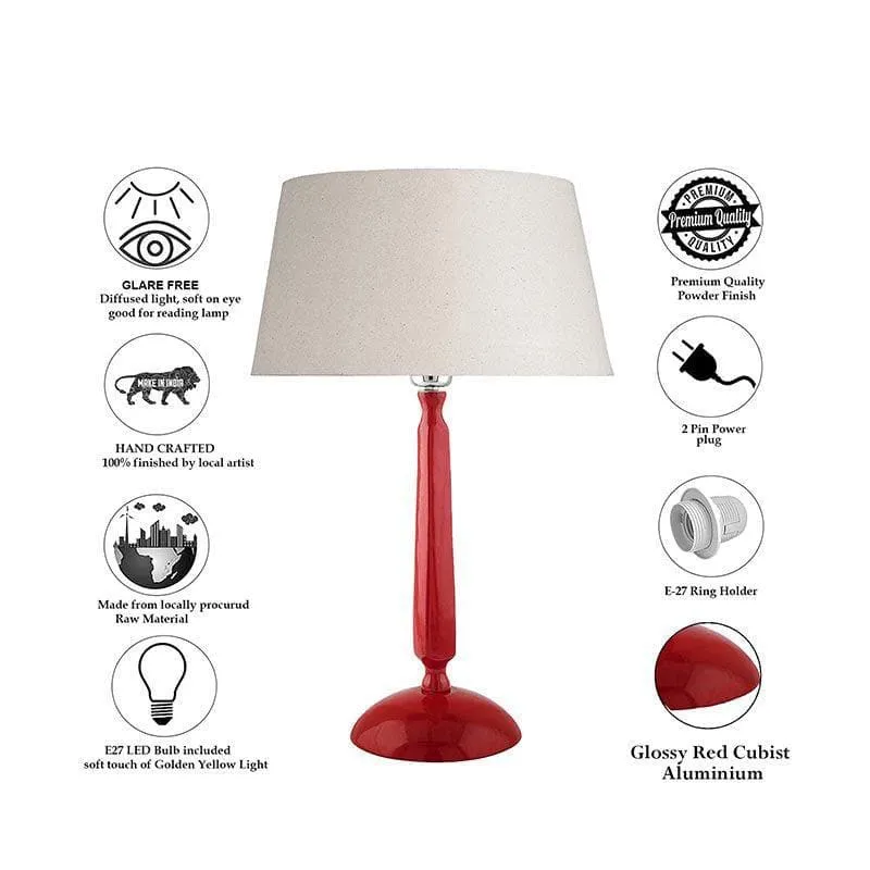 Marvel Luminary Red Table Lamp - Khadi