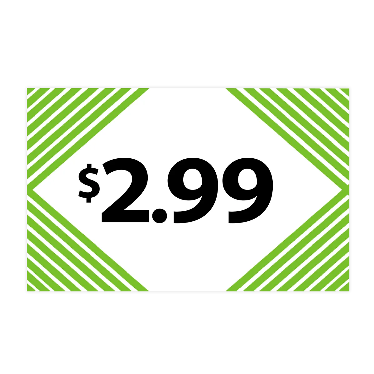 Merchandising Fixture - $2.99 Retail Tag 25 Per Pack 978340