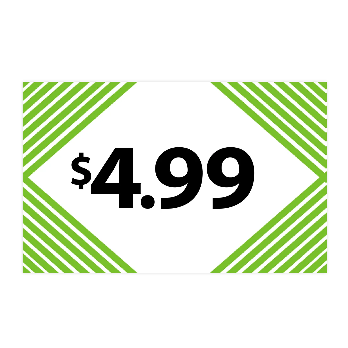 Merchandising Fixture - $4.99 Retail Tag 25 Per Pack 978360