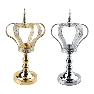 Metal Crown Table Centerpiece, 18-Inch