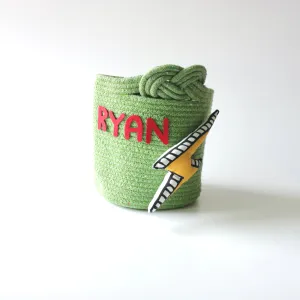 Multipurpose Storage Knotted Basket - Green