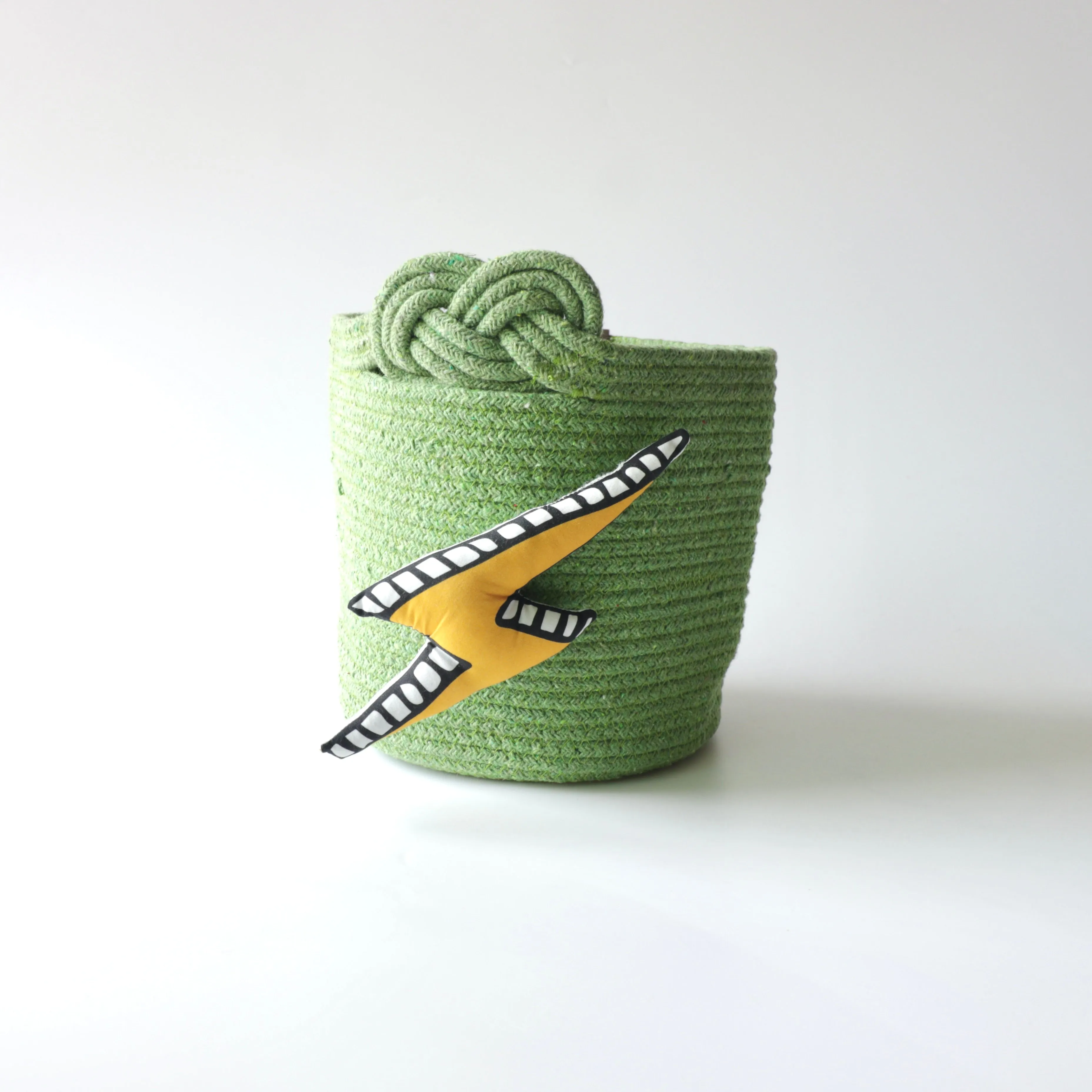 Multipurpose Storage Knotted Basket - Green