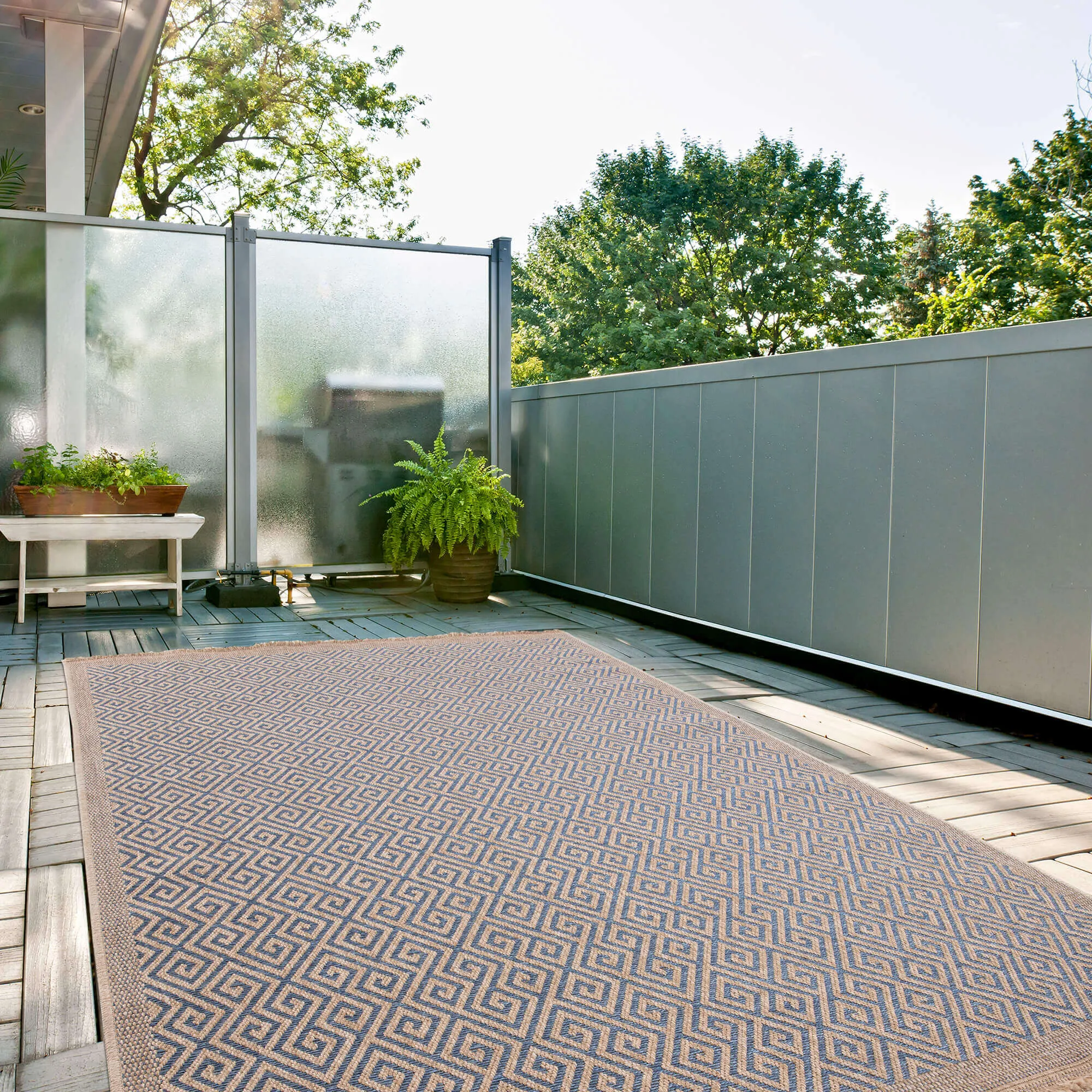 Nature Outdoor Rug Blue | 5100B