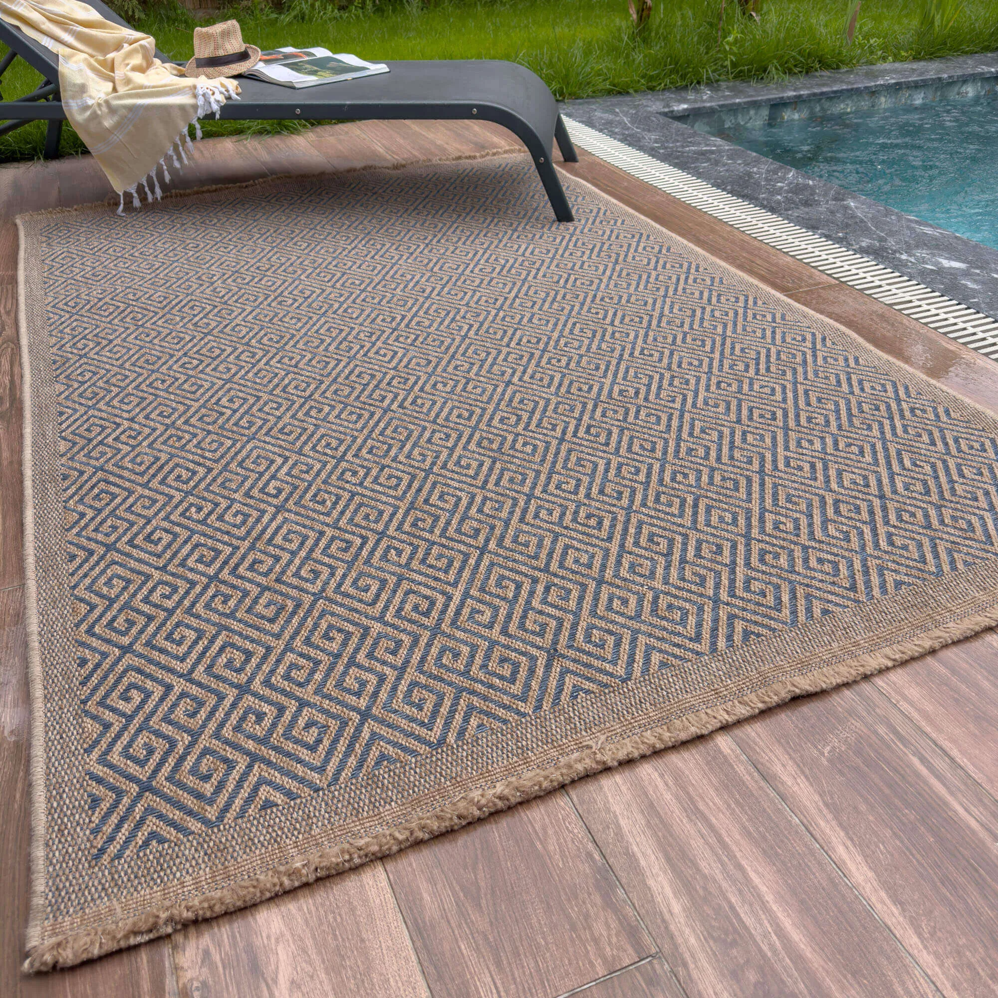 Nature Outdoor Rug Blue | 5100B