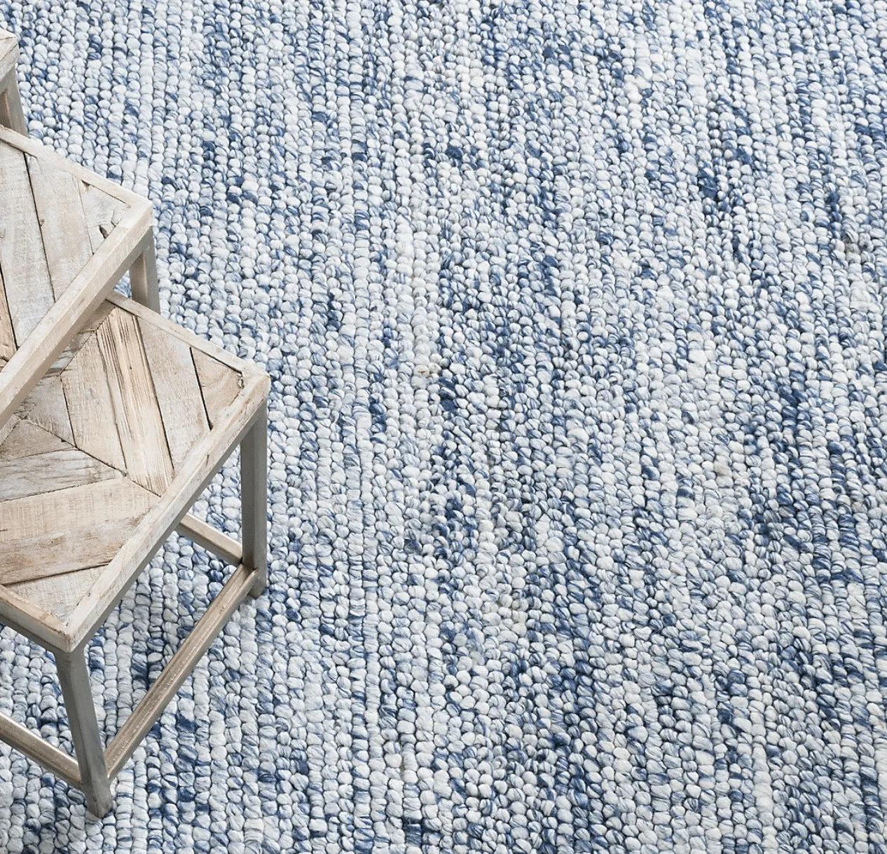 Niels Handwoven Wool/Viscose Rug - Navy