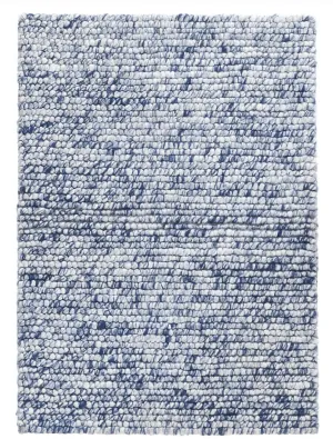 Niels Handwoven Wool/Viscose Rug - Navy