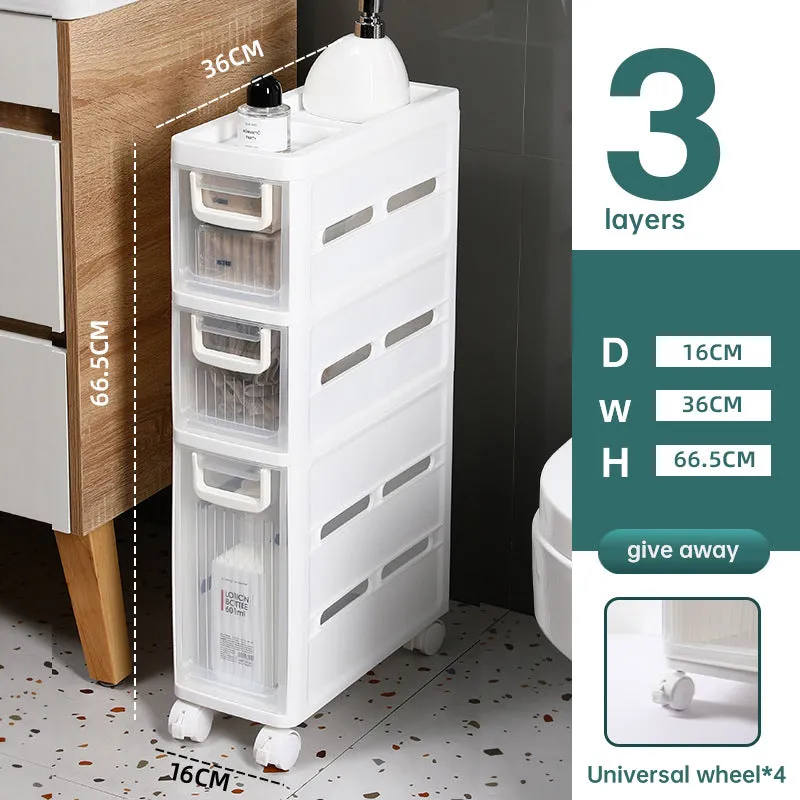 No-installation toilet storage rack slotted toilet storage cabinet