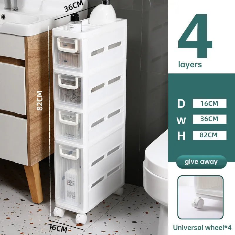 No-installation toilet storage rack slotted toilet storage cabinet